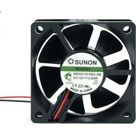 Ventilatore 12Vdc 60x60x20mm 60x60x20mm fili Vapo 2W 0,6W