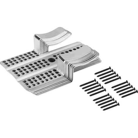 30pcs Clips de Réparation pour Cloisons Sèches, 1,27cm Robuste Métal Clips de Fixation Cloisons Sèches avec Vis Assorties pour Murs Endommagés Fixation DIY (1/5)