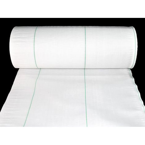 Toile de paillage - Blanche - 130gr/m² - Plié 1.65m x 100m Blanc 130g/m²