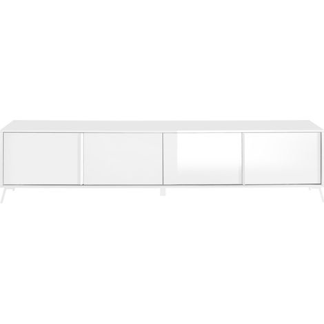 Mueble de TV 4 puertas SKY. Color en blanco lacado, ideal para un salón moderno