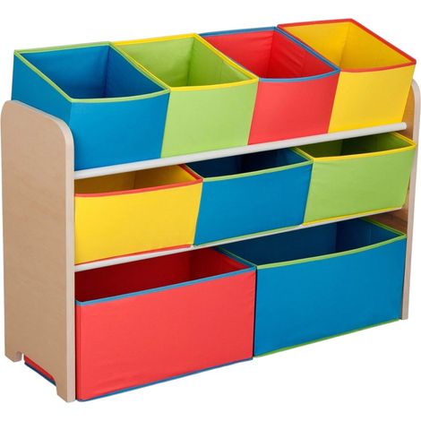 Organizzatore GINGER HOME COLORS per Bambini con 9 Contenitori in Tessuto, 3 Livelli (1/5)