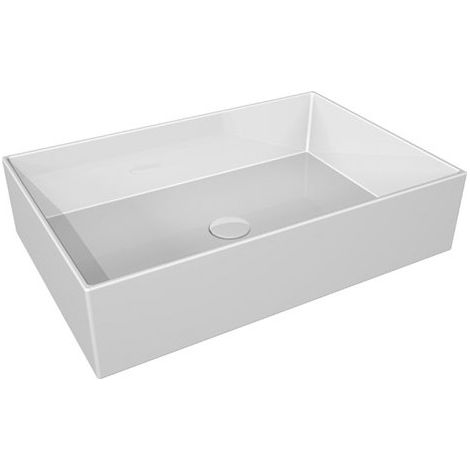 Lavabo Zenith appoggio 60x40 in ceramica bianco lucido di