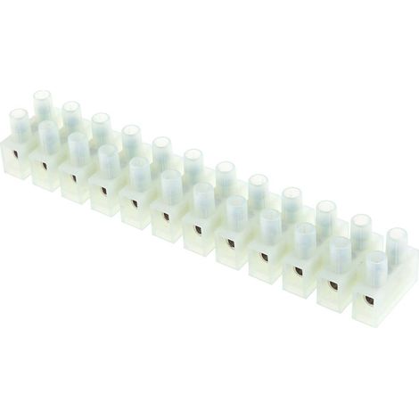 Bornier de raccordement RS PRO, 12 pôles , 10mm, A visser, 32A ( Prix pour Paquet de 5 )