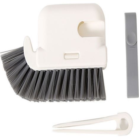 Brosse de nettoyage pour fissures joints carrelage multi-usages convient pour fenêtres cuisine salle de bain 3 en 1 (1/5)