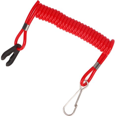 Cordon de sécurité d'arrêt d'urgence pour moteur hors-bord avec attache coupe-circuit (1/5)