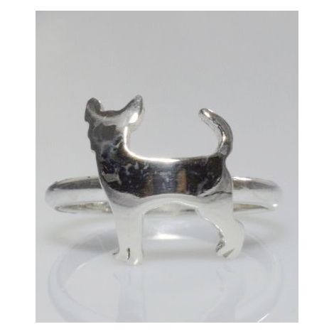 Neuer Ring Chevalier Chihuahua kurzhaarig 2 Silber 925 Titel
