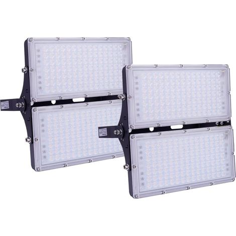 2 Pièces Projecteur Extérieur LED 200W 20000LM 3000K Blanc Chaud Lampe de Sécurité Imperméable IP65 Spot Extérieur Idéal pour Jardin Garage Couloir Terrasse Eclairage (1/5)