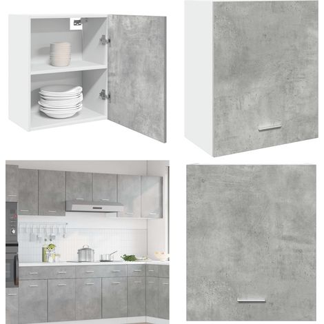 vidaXL Hängeschrank Betongrau 50x31x60 cm Holzwerkstoff (1/5)