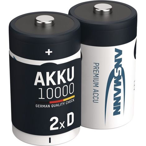 Akkuzelle da 1,2 V 10000 mAh R20-D-Mono HR20 2 pezzi / blister