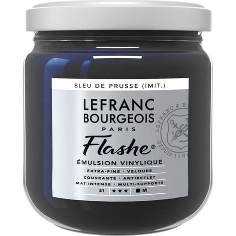 Peinture vinylique - Flashe - Bleu de Prusse - 046 - Lefranc Bourgeois - 400ml