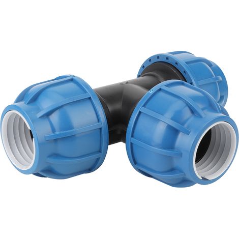 Raccord en T de 50 mm pour tuyauterie d'eau en plastique PE. Accessoires de raccordement de tuyauterie. (1/5)