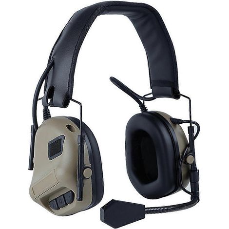 WOSPORT HD-08 Taktisches Headset der 5. Generation, Geräuschunterdrückung, Kopfbügel, für Schießsport, Gehörschutz, Farbe: Schlamm (1/5)