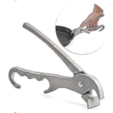 Pince à pizza profonde en fonte d'aluminium - Pince de four robuste pour plats chauds, poêles et plaques de cuisson (poignée antidérapante à ressort) (1/4)