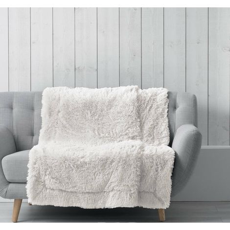 Plaid Couverture imitation Fourrure Marilou Naturel (1/2)