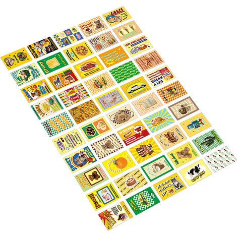 50 feuilles d'autocollants vintage transparents à motifs mignons et polyvalents pour décorer carnets, journaux, agendas et albums photo (Type 3).