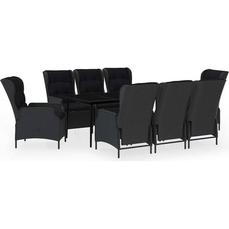 Maison Exclusive - Set da Pranzo da Giardino 9 pz Grigio (1/5)