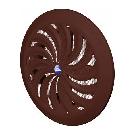 Griglia di ventilazione rotonda T88 fi100-150 marrone (1/2)