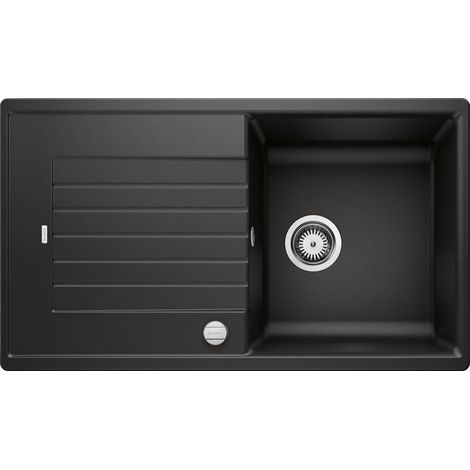 Blanco Zia 5 - Silgranitspüle, 86x50 cm, mit Ablaufsystembedienung, Schwarz 526015 (1/5)