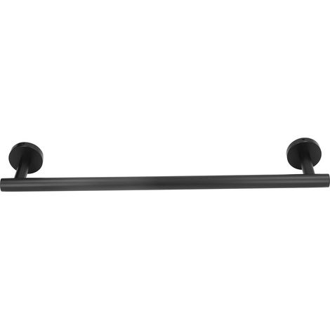 18 Pouces Porte-Serviettes Noir Mat pour Salle de Bain Cuisine Porte-Serviettes Vaisselle Cintre SUS304 Support Mural en Acier Inoxydable (1/5)