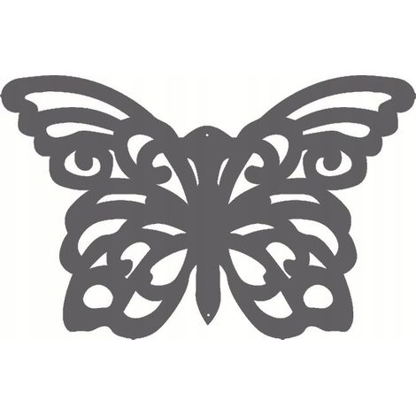 Ciondolo a farfalla 2 decorazioni primaverili ornamento traforato grigio (1/5)