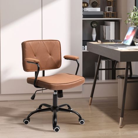 Chaise bureau réglable roulante design brun mousse OKMYHOME (1/4)