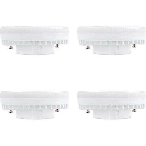 Spot LED GX53 9W Blanc Chaud 3000K, 900LM, AC 230V, Equivalent CFL GX53 15-18W, 120° Ampoule Réflecteur LED GX53 pour Meuble Cuisine/Armoire, non-dimmable, lot de 4 [Classe énergétiqu (1/4)