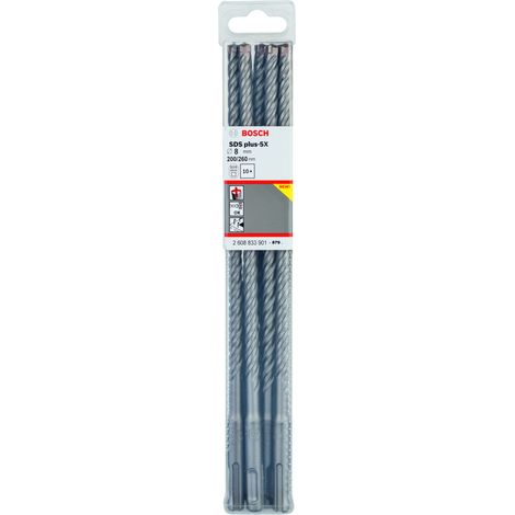Brocas martillos perforadores SDS Plus-5X 8 x 200 x 260 mm BOSCH 2608833901