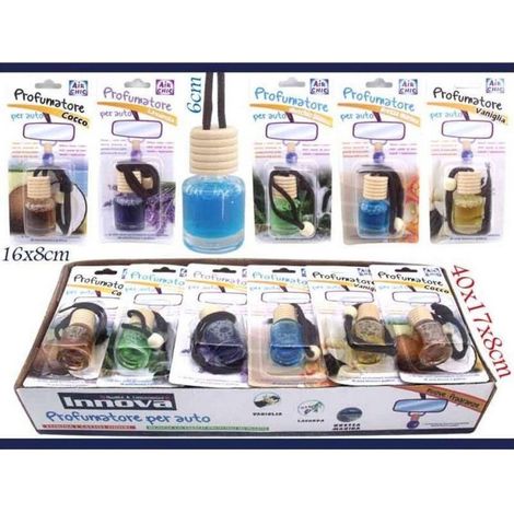 TRADE SHOP - Set 20 Pezzi Boccetta Profumatore Profumo Deodorante Auto Varie Fragranze -