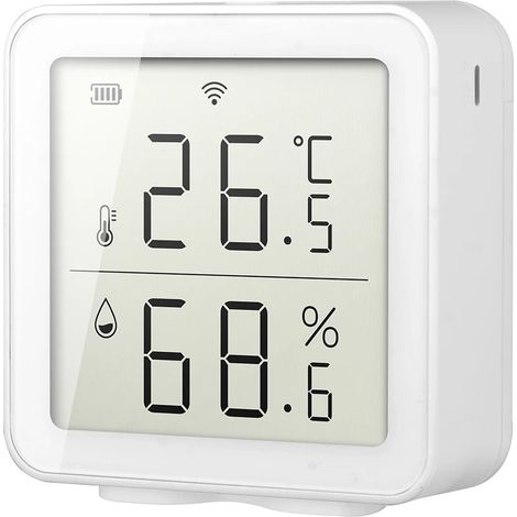 EASYCOMFORT capteur WIFI de température et d'humidité d'intérieur, hygromètre, thermomètre avec écran LCD, compatible avec Alexa et Google Assistant (1/5)