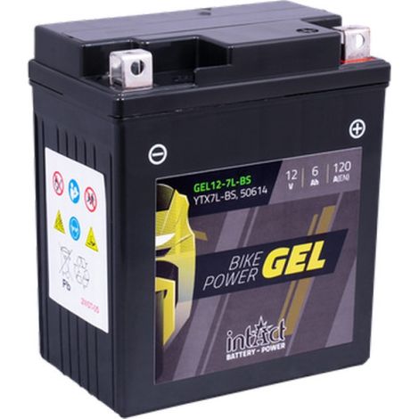 Batterie moto POWER Bike GEL YTX7L-BS 12v 6ah 120A (1/4)