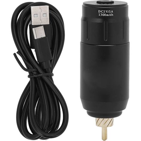 Alimentation sans fil pour tatouage professionnelle portable batterie rechargeable machine à tatouer rotative RCA (1/5)