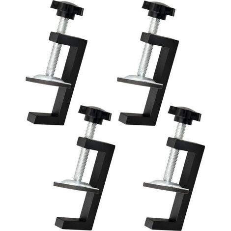 4 Pièces Serre Joint Kit, Plage de Serrage 10-57mm Pince G Réglable, Serre Joint Menuisier Clip de Fixation, Outils Accessoires pour Pince de Table, Convient pour la Fixation Du Bois, Des Tables