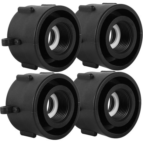Lot de 4 adaptateurs IBC 60 mm filetage grossier importation vers BSP 1"英寸, accessoire de réservoir IBC valve raccord de tuyau pour réservoir d'eau de pluie conteneur" (1/5)