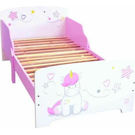 Fun House Einhorn Kinderbett 140x70 cm rosa MDF