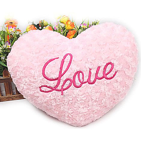 Coussin Forme De Coeur - Rembourrage En Fibre Polyester - Décoration Intérieure Chambre Salon - Pour Fête Des Mères Saint Valentin - Lot De 1 (1/3)