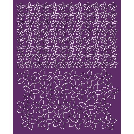 Pegatinas para casco de bicicleta con diseño de flores, 120 unidades, color morado mate.