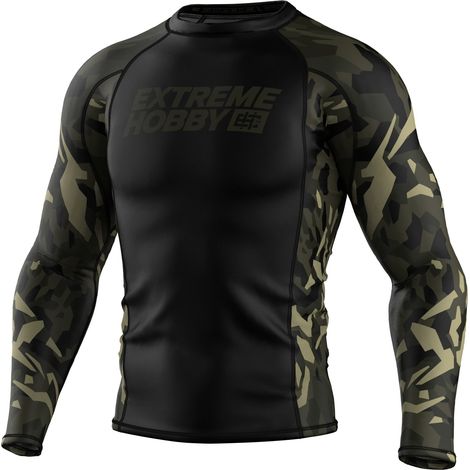 Jungle Panther Herren Langarm-Rashguard L Khaki