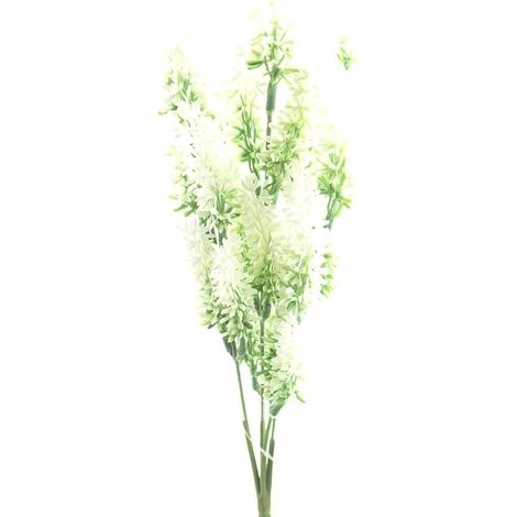 DPI – Tige de lavande artificielle blanche – Plante artificielle, hauteur env. 32 cm