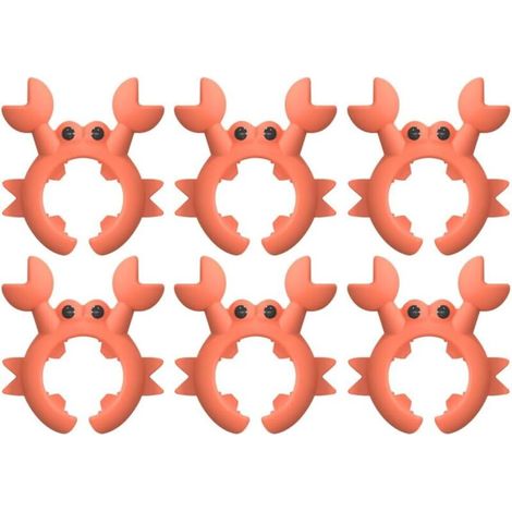 Support de Spatule a Crabe 6 Pièces,Support de Spatule en Silicone Anti-brûlure et Anti-débordement pour Plupart des Poignées de Casseroles,Fourchettes,Spatules (1/5)