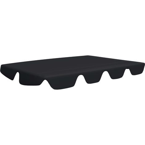 Toit de rechange de balançoire Style Moderne - Recouvrement de remplacement - Noir 150/130x70/105 cm Chic-601865 (1/5)
