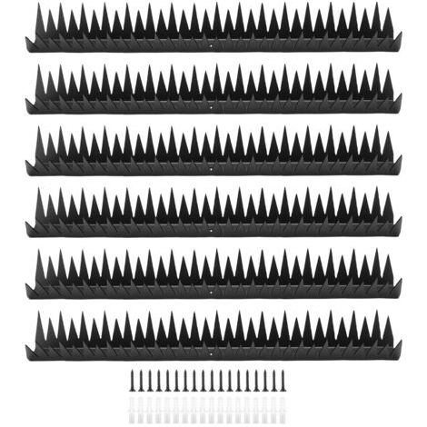 DEESSE SHOP-Rosvola Pointes de clôture Anti-escalade, 15.7 pouces, en acier au carbone, anti-intrusion métallique, pour mur extérieur, maison, jardin, sécurité, 6 pièces (1/5)