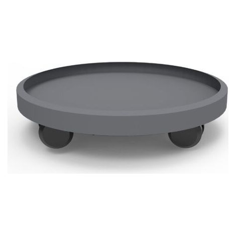 Support rond pour plantes, plastique résistant, plateau amovible pour pots de fleurs, chariot à roulettes. (1/5)