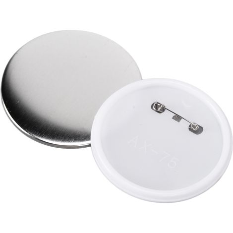 100 Supports pour Badges en Métal avec Base Plastique - Accessoires DIY pour Création d'Épingles Cadeaux (Lot de 100, Diamètre 75mm) (1/5)