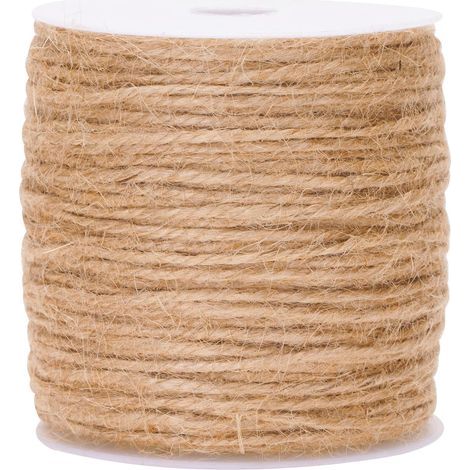 1 Rouleau Ficelle,Jute Naturel 3mm,Corde Résistante Jardinage,Décoration Mariage,Emballage Cadeau (1/5)