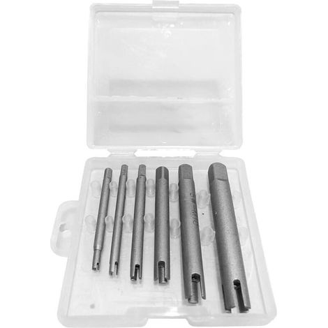(6 sets) Extracteur de robinet 4 cannelures. Extracteur de tarauds à tête cassée en acier ensemble d'extracteur de tarauds à vis dénudés pour le retrait industriel de vis et boulons