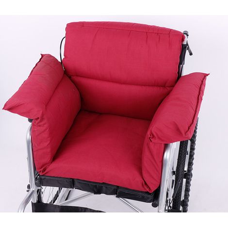 Rotes 115 x 100 cm Spezial-Anti-Dekubituskissen mit Baumwollclip, dick (1/4)