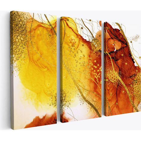 Tableau triptyque - Abstrait (1/4)