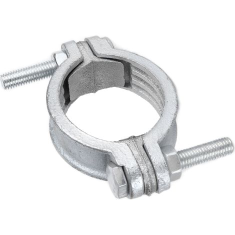Colliers de serrage réglables en acier au carbone galvanisé, adaptés aux tuyaux en acier à anneau en caoutchouc (76-94 mm).