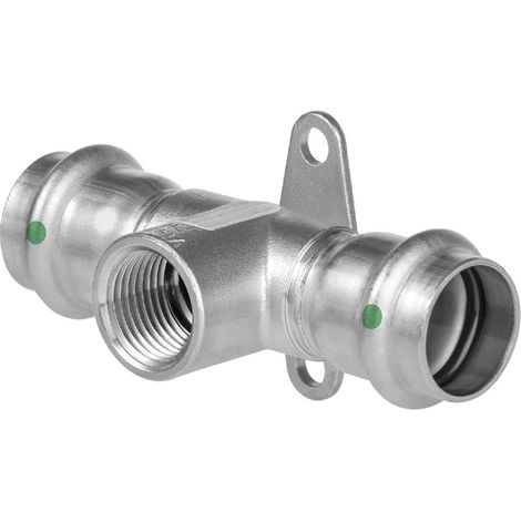 Viega Wandscheiben-T-Stück SC Sanpress Inox 2317.3 in 22mmxRp1/2x22mm Edelstahl (1/2)