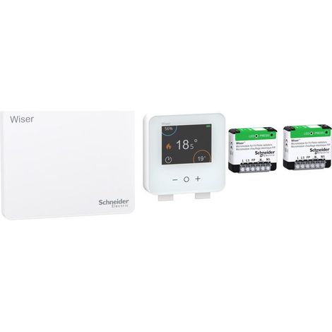 Wiser - kit thermostat connecté pour radiateurs FIP électriques Génération 2 (CCTFR6905FIPG2)